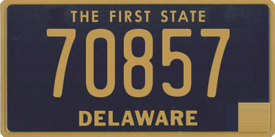 DE license plate 70857