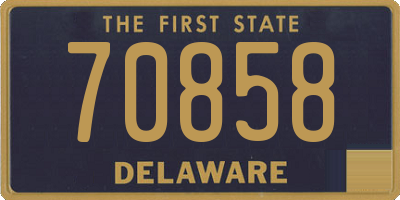 DE license plate 70858