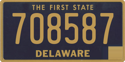 DE license plate 708587