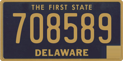 DE license plate 708589