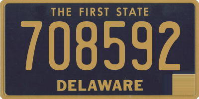 DE license plate 708592
