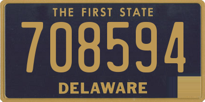 DE license plate 708594