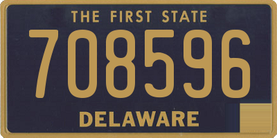 DE license plate 708596