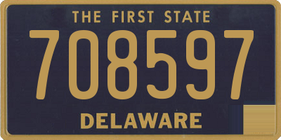 DE license plate 708597