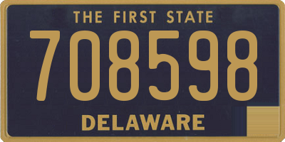 DE license plate 708598