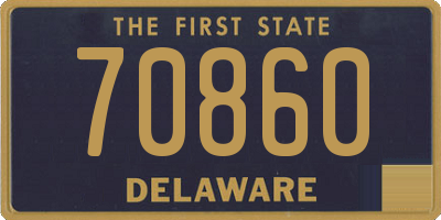 DE license plate 70860