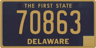 DE license plate 70863
