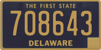 DE license plate 708643