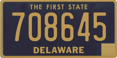 DE license plate 708645