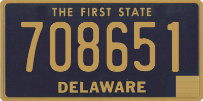 DE license plate 708651