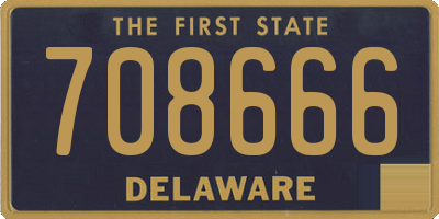 DE license plate 708666