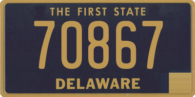 DE license plate 70867