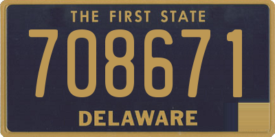 DE license plate 708671