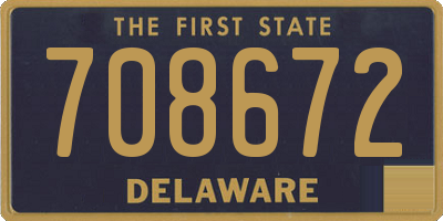 DE license plate 708672