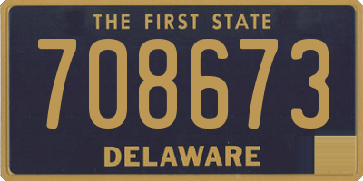 DE license plate 708673
