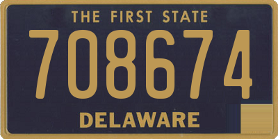 DE license plate 708674