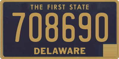 DE license plate 708690