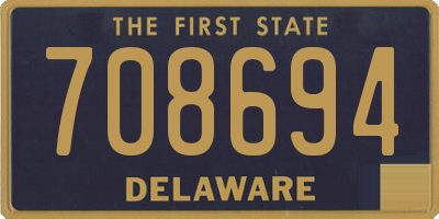 DE license plate 708694