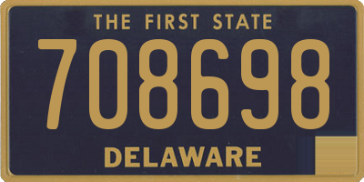 DE license plate 708698