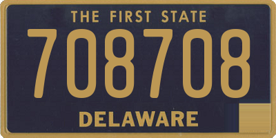 DE license plate 708708