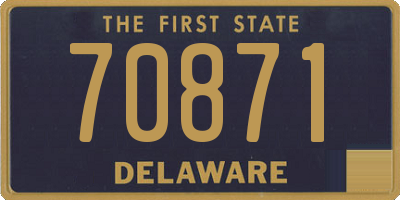 DE license plate 70871