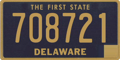 DE license plate 708721