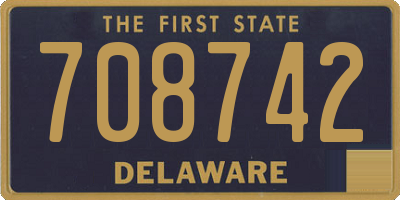 DE license plate 708742