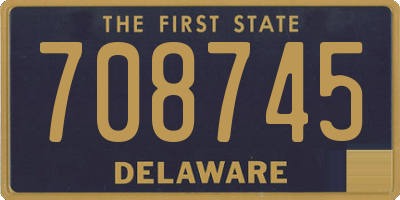 DE license plate 708745