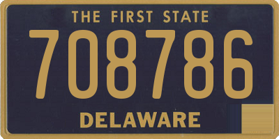 DE license plate 708786