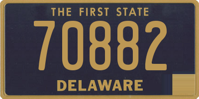 DE license plate 70882