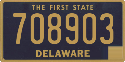 DE license plate 708903
