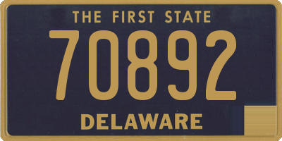 DE license plate 70892