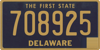 DE license plate 708925