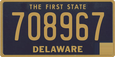 DE license plate 708967