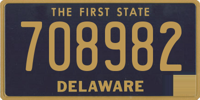 DE license plate 708982