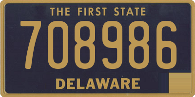 DE license plate 708986