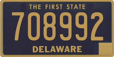 DE license plate 708992