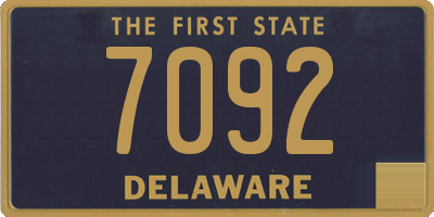 DE license plate 7092