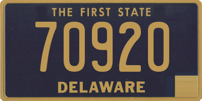 DE license plate 70920