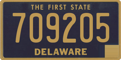 DE license plate 709205