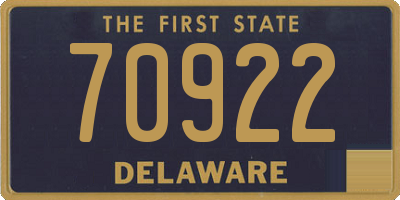 DE license plate 70922