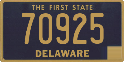 DE license plate 70925