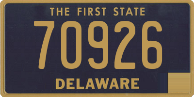 DE license plate 70926