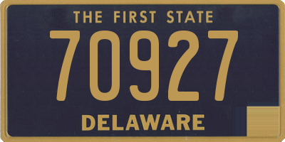 DE license plate 70927