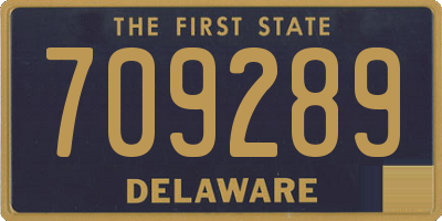 DE license plate 709289