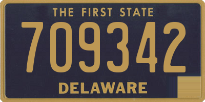DE license plate 709342