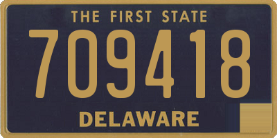 DE license plate 709418