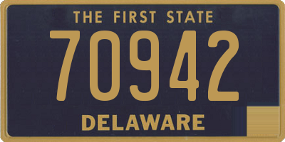 DE license plate 70942