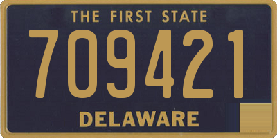 DE license plate 709421