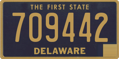 DE license plate 709442